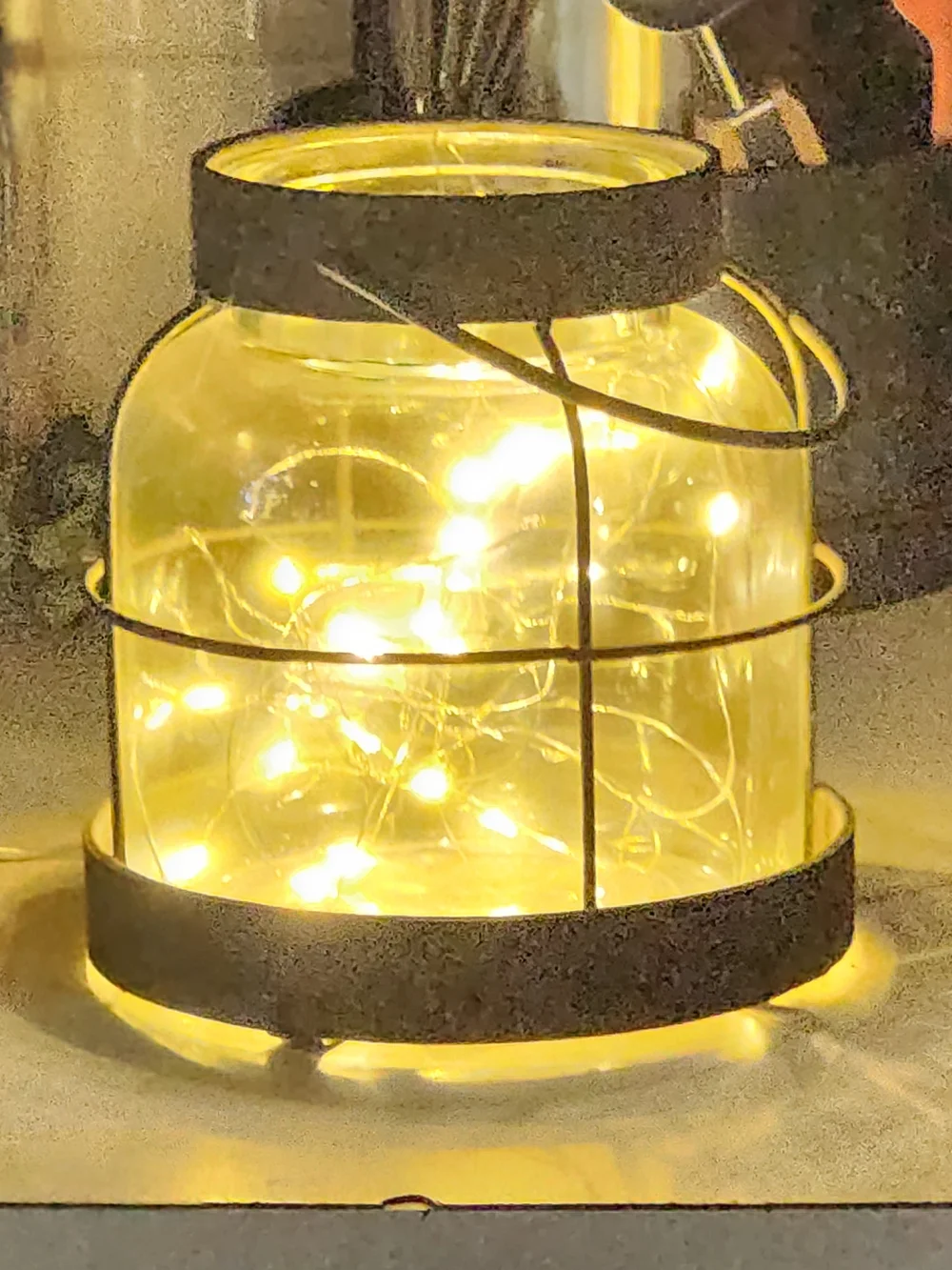 Fairy Lights Battery Operated. Faux Eucalyptus Included. Base 7x6 New In Box